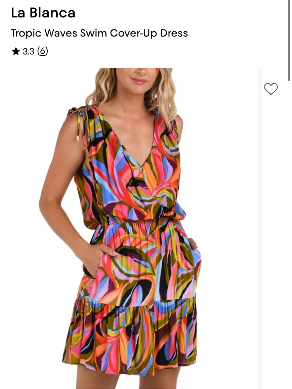 La Blanca Tropic Waves swim cover-up dress